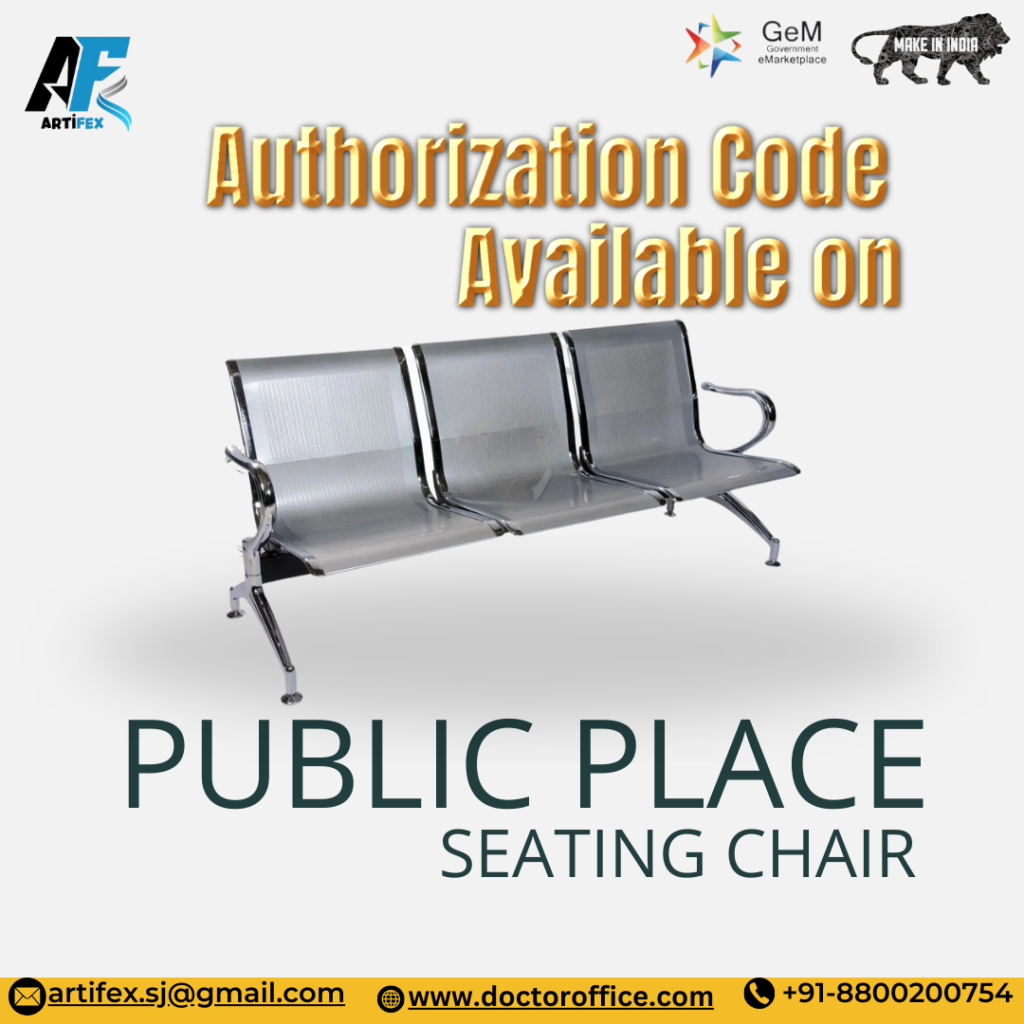 GeM Authorization Code Available On Public Place Seating Chair