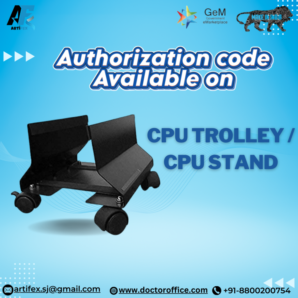 GeM Authorization Code Available On CPU Trolley / CPU Stand