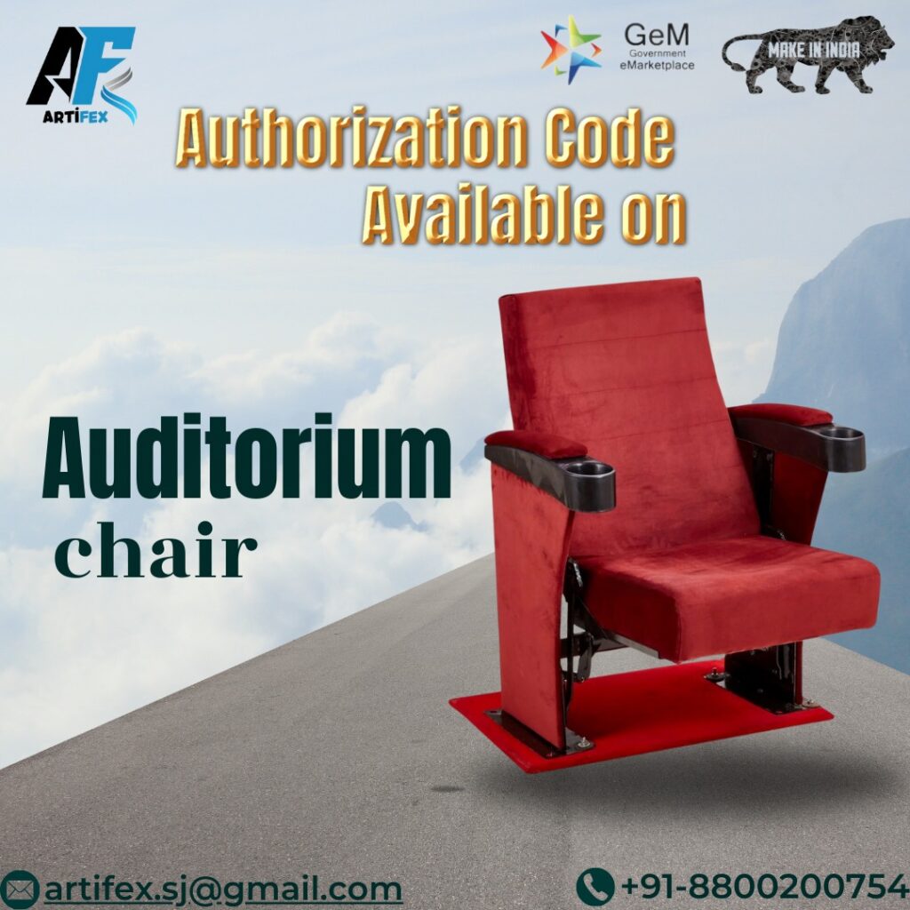 GeM Authorization Code available on Auditorium Chairs
