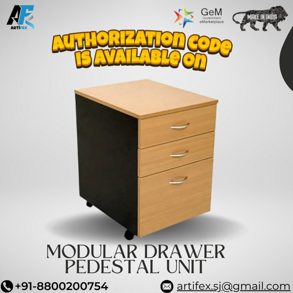 GeM Authorization Code Available On Modular Drawer Pedestal Unit